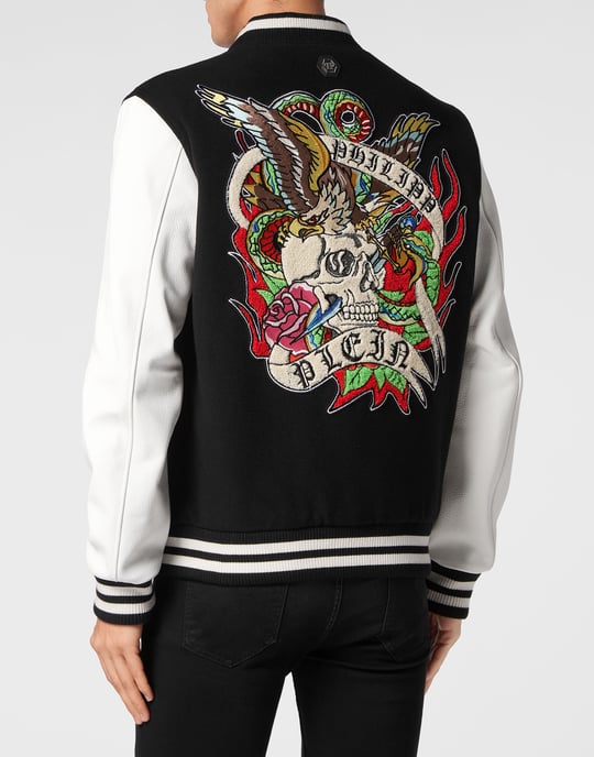 Leder-Bomberjacke Tattoo - Image 3