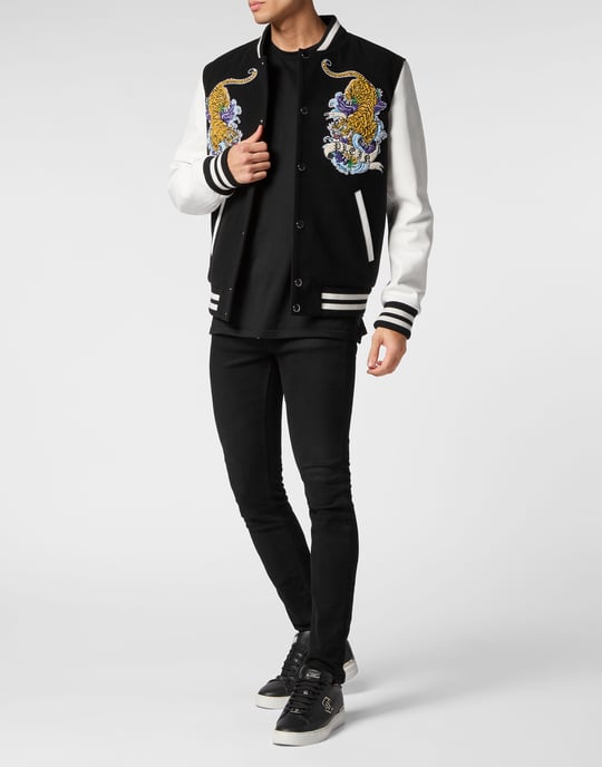 Leder-Bomberjacke Tattoo - Image 4