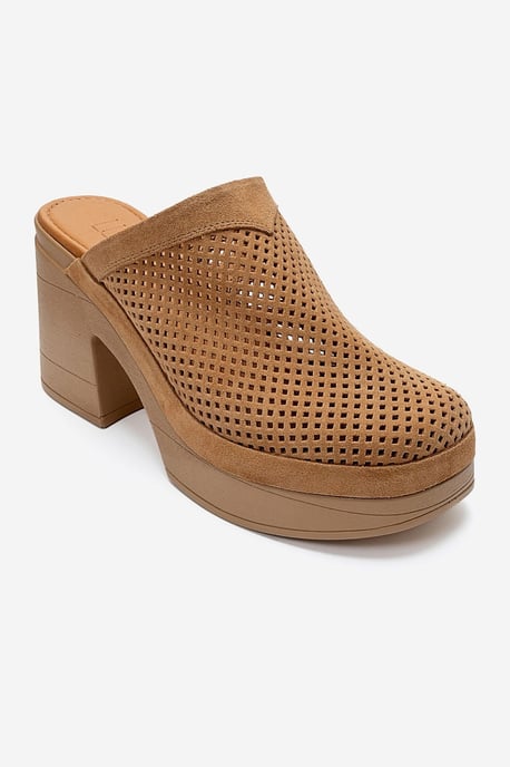 Dejas Leder-Sandale mit Plateausohle und Blockabsatz - Image 3