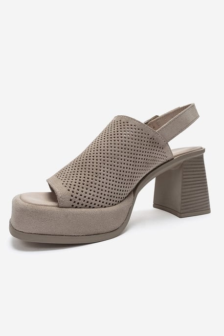 Penvia Blockabsatz Leder Plateau Sandale - Image 6