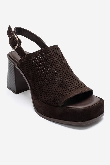 Penvia Blockabsatz Leder Plateau Sandale - Image 3