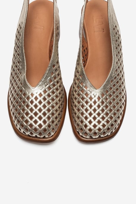 Monvera Blockabsatz Leder Slingback Sandale - Image 2