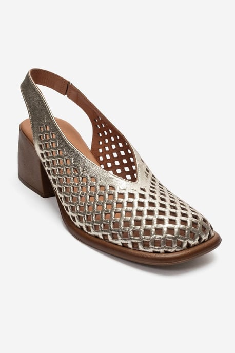 Monvera Blockabsatz Leder Slingback Sandale - Image 3