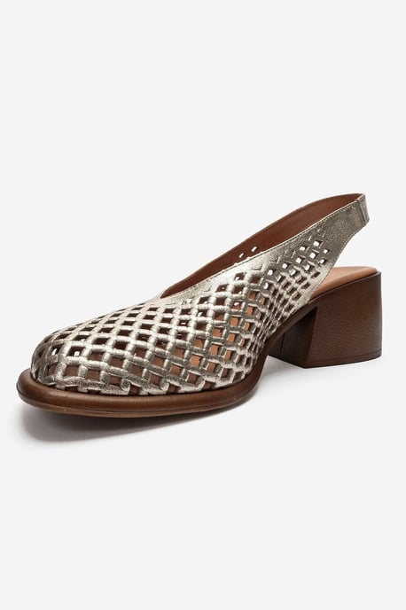 Monvera Blockabsatz Leder Slingback Sandale - Image 6
