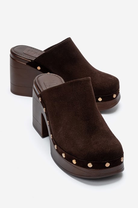 Bellune Leder-Sandale mit Blockabsatz und Plateausohle - Image 1