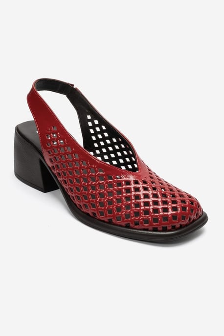 Monvera Blockabsatz Leder Slingback Sandale - Image 3