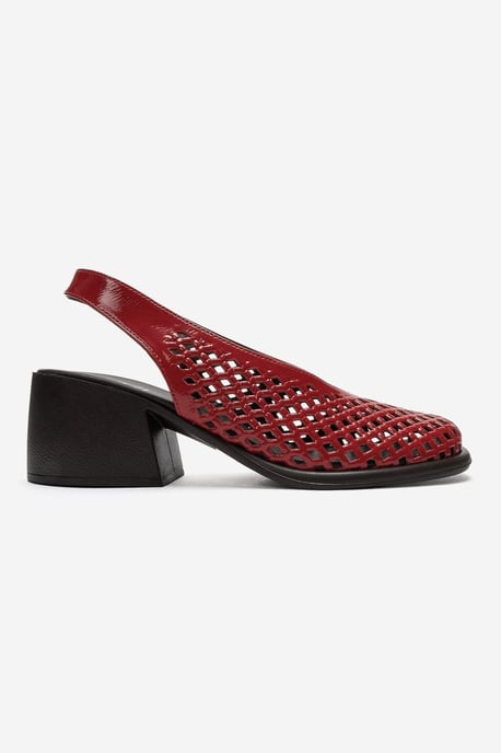 Monvera Blockabsatz Leder Slingback Sandale - Image 4