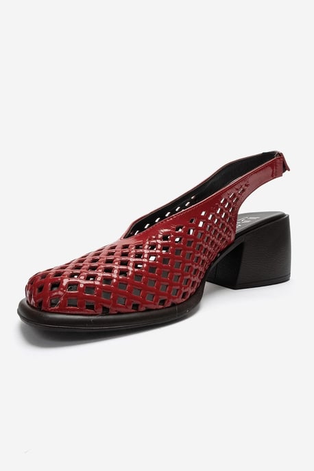 Monvera Blockabsatz Leder Slingback Sandale - Image 6