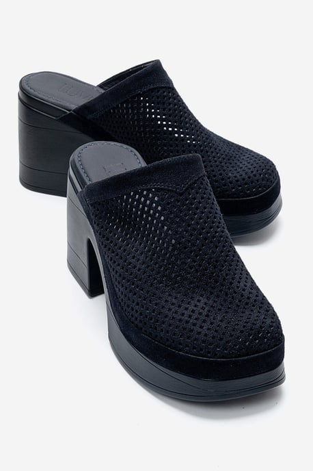 Dejas Leder-Sandale mit Plateausohle und Blockabsatz - Image 1
