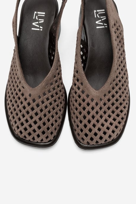 Monvera Blockabsatz Leder Slingback Sandale - Image 2