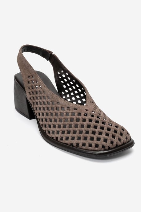 Monvera Blockabsatz Leder Slingback Sandale - Image 3