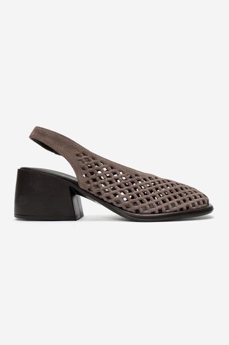 Monvera Blockabsatz Leder Slingback Sandale - Image 4