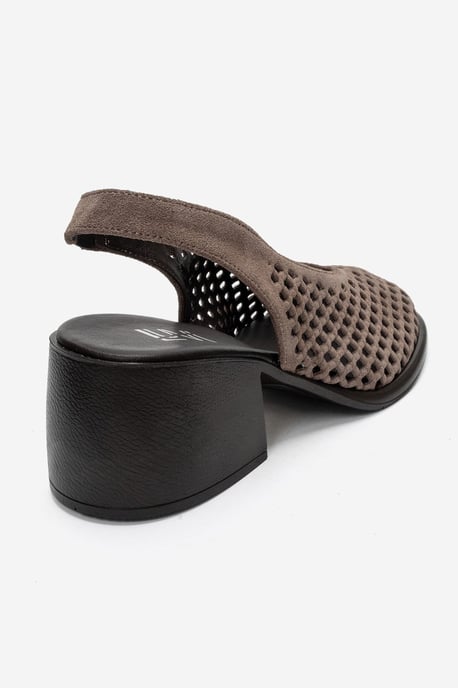 Monvera Blockabsatz Leder Slingback Sandale - Image 5