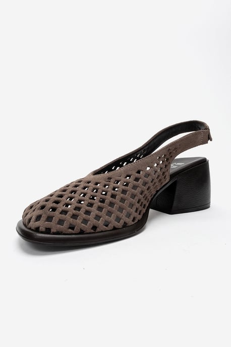 Monvera Blockabsatz Leder Slingback Sandale - Image 6