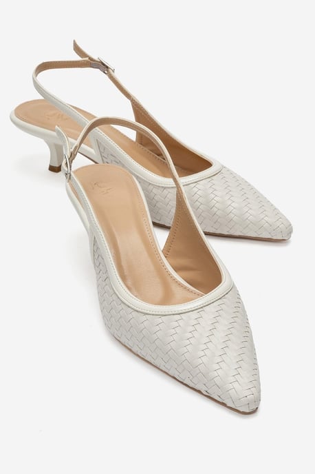 Alvessia Kitten Heel Slingback Pumps - Image 1