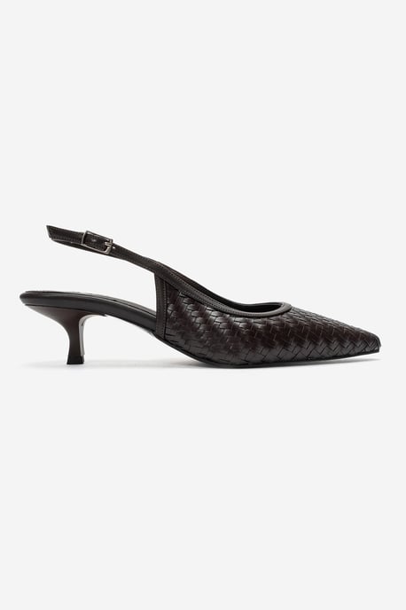 Alvessia Kitten Heel Slingback Pumps - Image 3