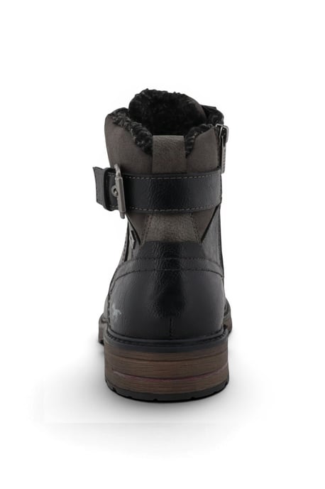 Mustang Herren Schwarze Kunstleder Winter Schnür-Stiefeletten - M0021001 - Image 6