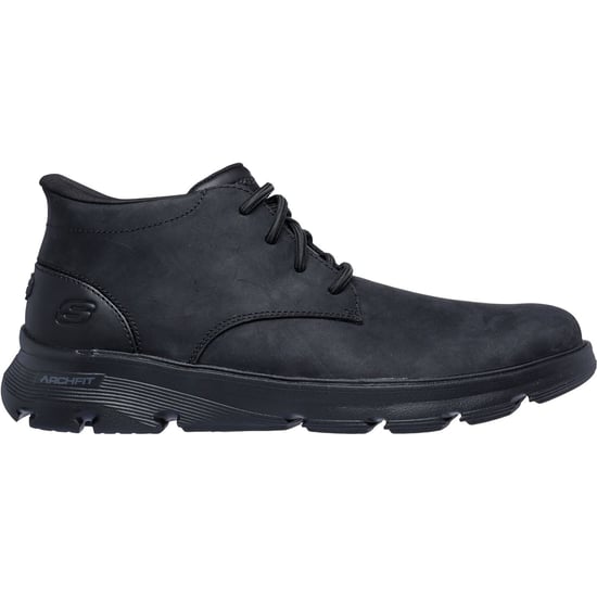 Skechers Arch Fit Garza Ridley Leder Herren Schwarz Knöchelstiefel - Image 2