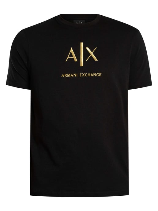 Armani Exchange Schlankes Grafik T-Shirt, Schwarz - Image 5