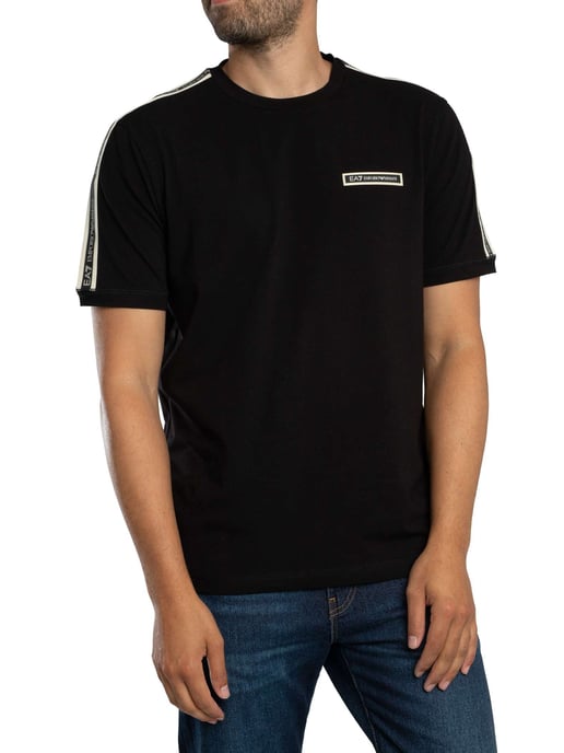 EA7 Box Logo T-Shirt, Schwarz - Image 2