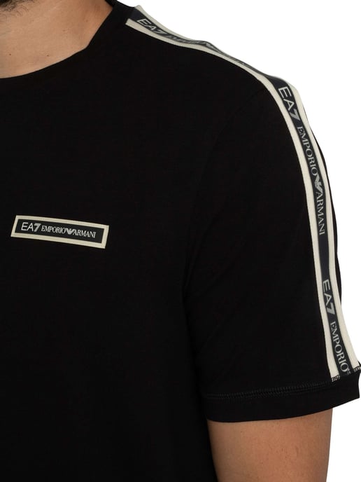 EA7 Box Logo T-Shirt, Schwarz - Image 4