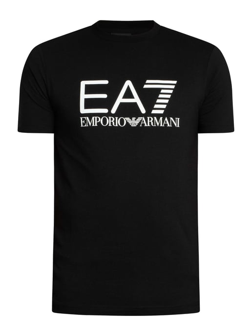 EA7 Schmal Geschnittenes T-Shirt Mit Logo-Grafik, Schwarz - Image 5