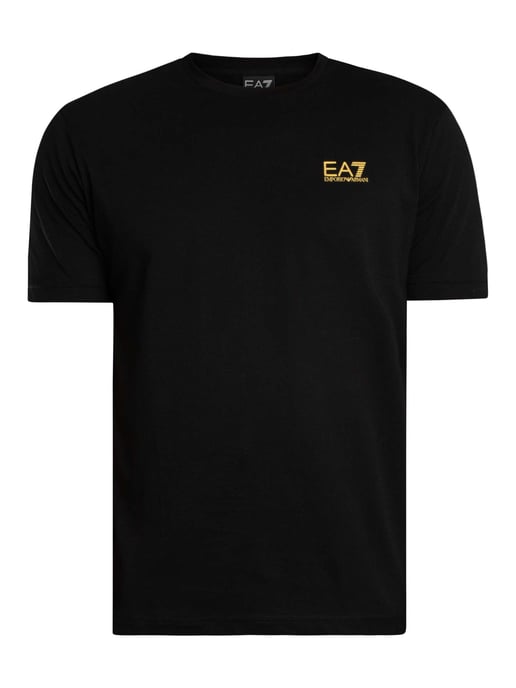 EA7 Zurück Logo T-Shirt, Schwarz - Image 5