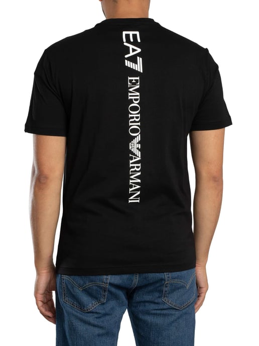 EA7 T-Shirt Mit Markenlogo Auf Der Rückseite, Schwarz - Image 3