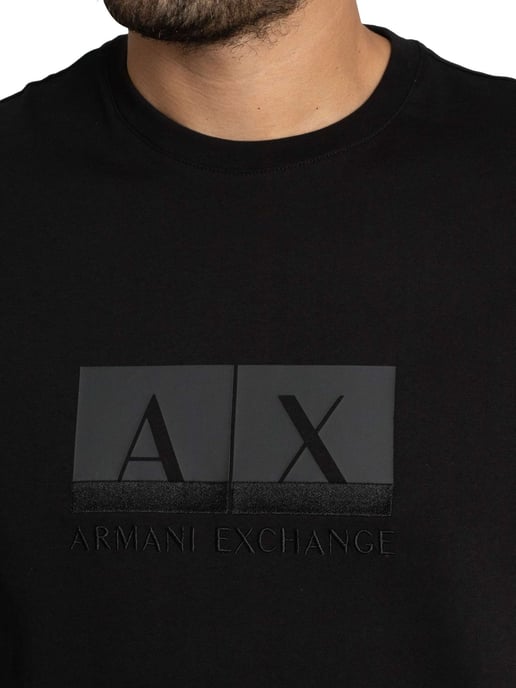 Armani Exchange Schlankes Grafik T-Shirt, Schwarz - Image 4