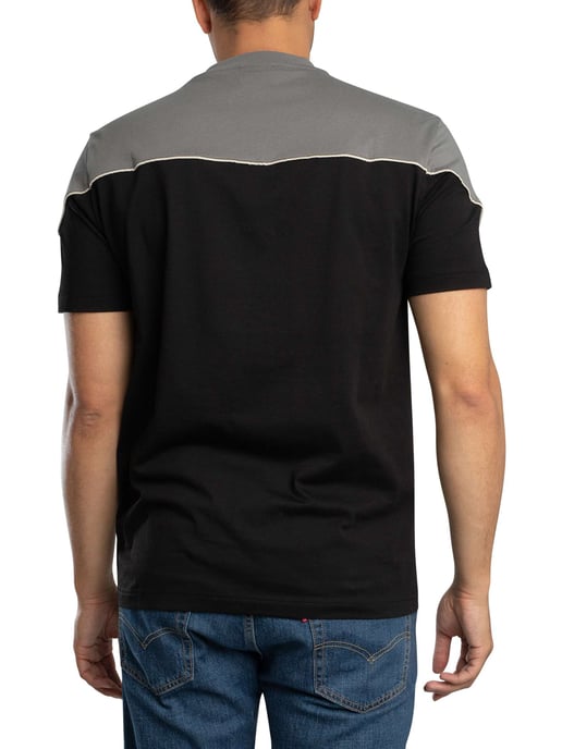 EA7 Regular Chest Logo T-Shirt, Schwarz - Image 3