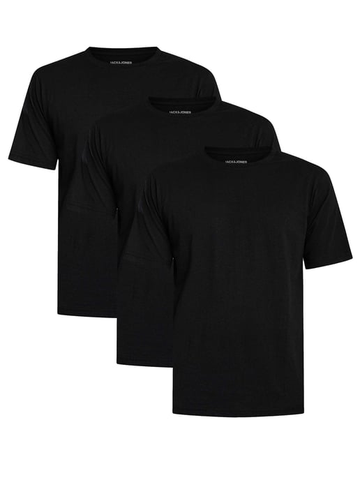 Jack & Jones 3Er-Pack Basic-T-Shirts, Schwarz - Image 1