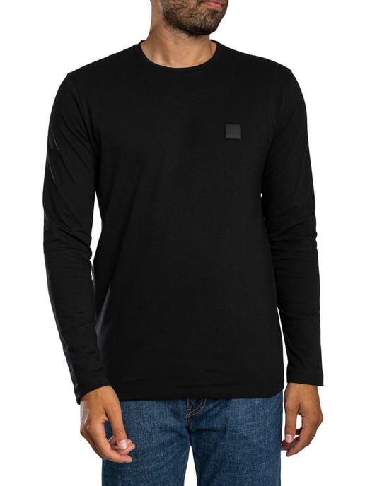 BOSS Tacks Langarm-T-Shirt, Schwarz - Image 1