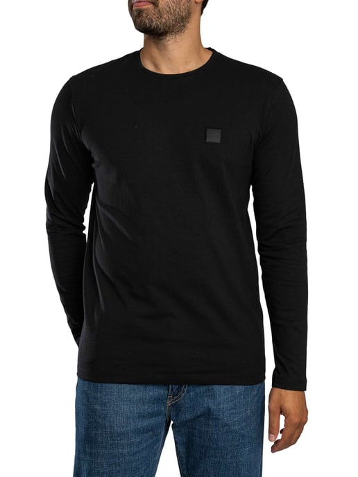 BOSS Tacks Langarm-T-Shirt, Schwarz - Image 2