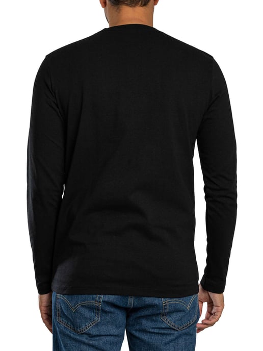 BOSS Tacks Langarm-T-Shirt, Schwarz - Image 3
