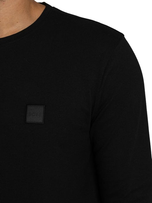 BOSS Tacks Langarm-T-Shirt, Schwarz - Image 4