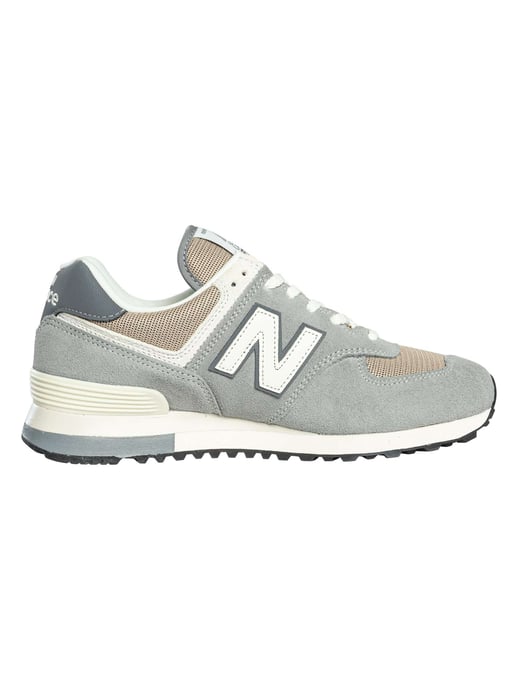 New Balance 574 Wildleder Trainer, Grau - Image 3