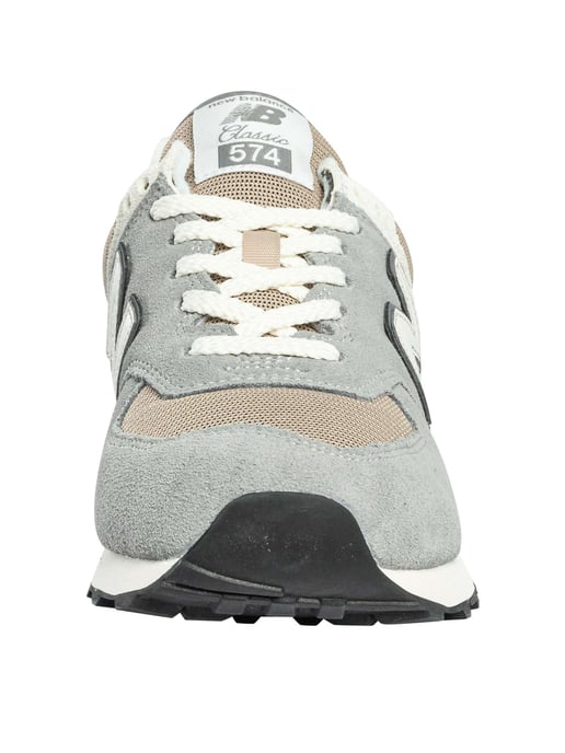 New Balance 574 Wildleder Trainer, Grau - Image 4