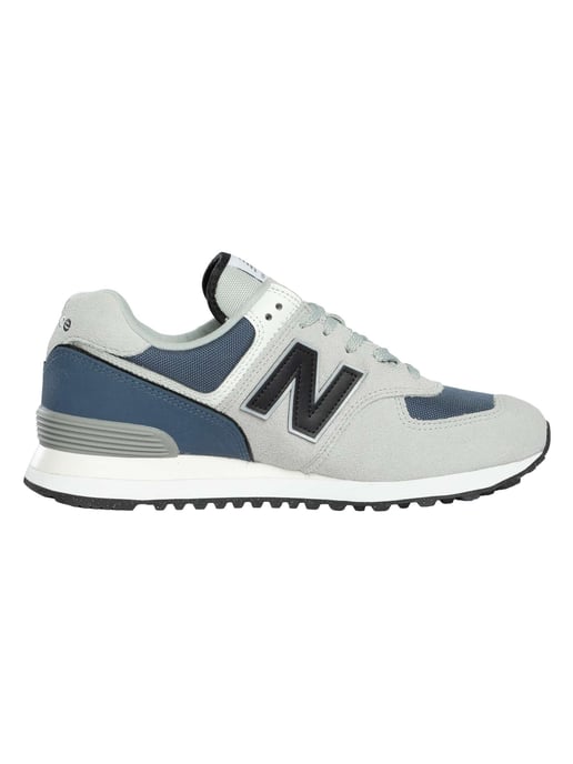 New Balance 574 Wildleder Trainer, Grau - Image 3