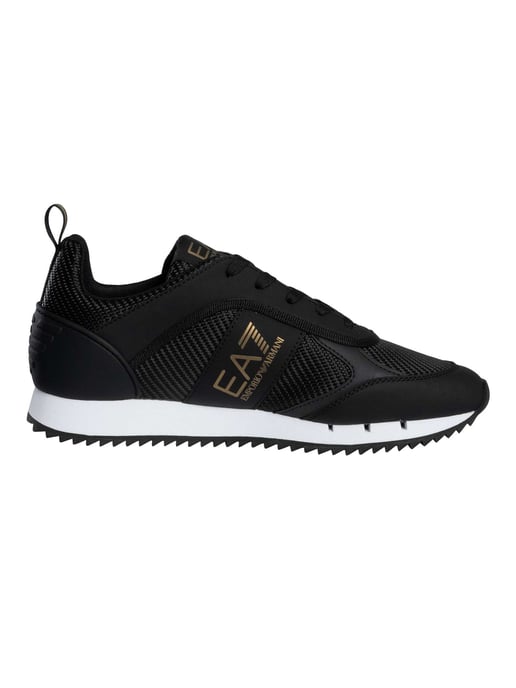 EA7 Sneakers Aus Carbon-Mesh Mit Logo, Schwarz - Image 3