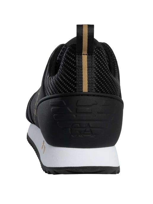 EA7 Sneakers Aus Carbon-Mesh Mit Logo, Schwarz - Image 5