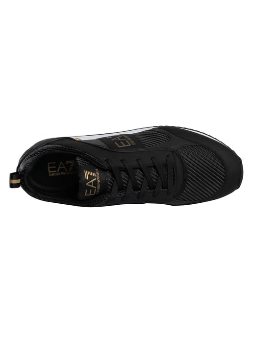 EA7 Sneakers Aus Carbon-Mesh Mit Logo, Schwarz - Image 6