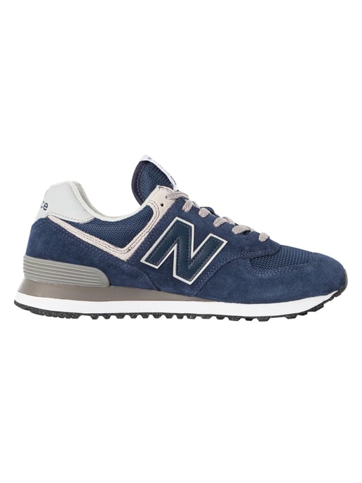 New Balance 574 Wildleder Trainer, Blau - Image 3