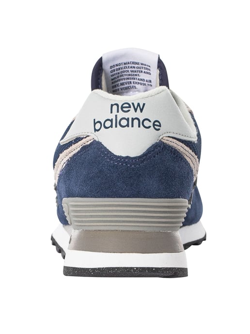 New Balance 574 Wildleder Trainer, Blau - Image 5