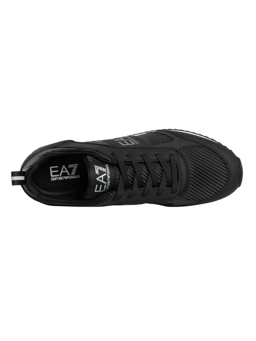 EA7 Sneaker Aus Mesh Mit Logo, Schwarz - Image 6