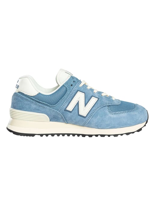 New Balance 574 Wildleder Trainer, Blau - Image 3