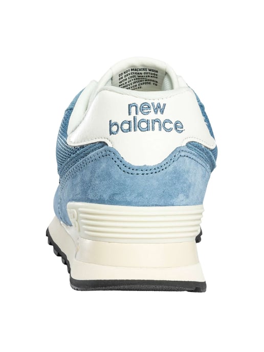 New Balance 574 Wildleder Trainer, Blau - Image 5