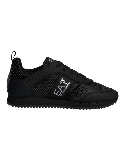EA7 Sneakers Aus Carbon-Mesh Mit Logo, Schwarz - Image 3