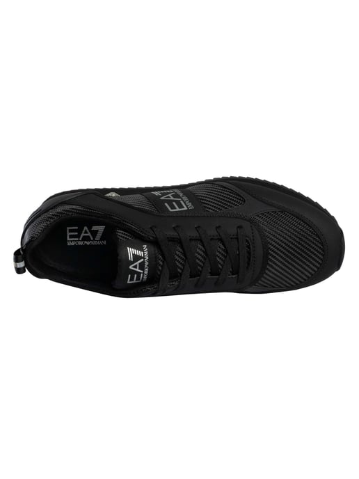 EA7 Sneakers Aus Carbon-Mesh Mit Logo, Schwarz - Image 6