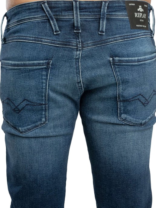 Replay Anbass Slim Fit Jeans, Blau - Image 4