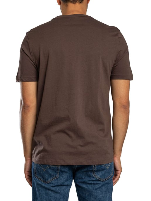 HUGO Dero222 T-Shirt Mit Logo Auf Der Brust, Braun - Image 3